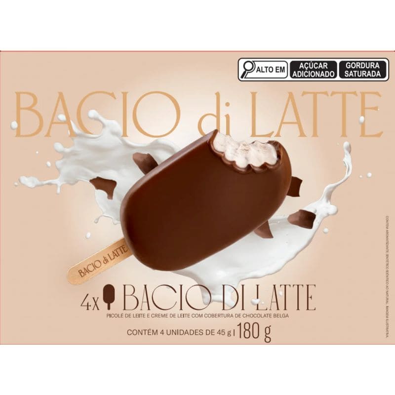 Multipack Mini Picolé Bacio Di Latte 180g